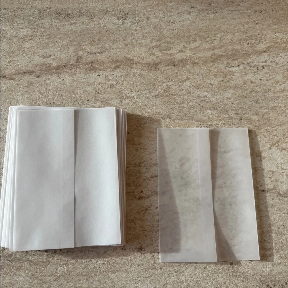 50 Pre Folded Vellum Jackets 5 by 7 for Invitations
